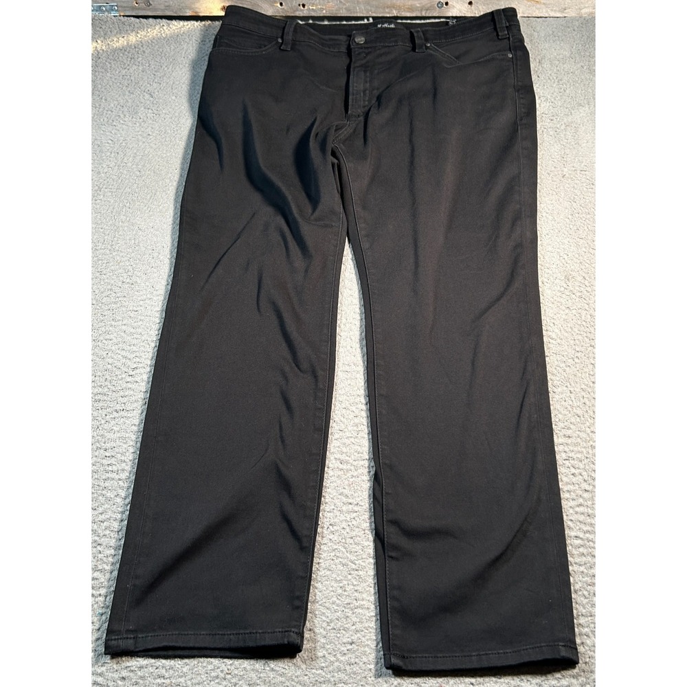34‎ Heritage Charisma Jeans Mens 42x28 Black Straight Leg Denim Cotton Blend